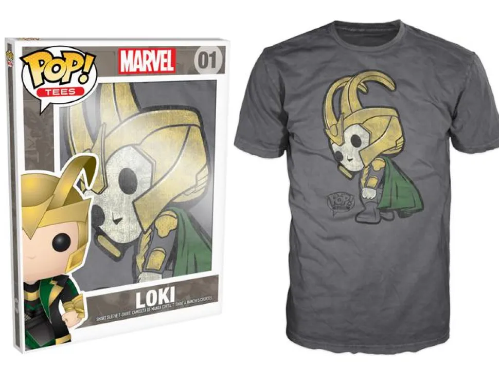 Thor - Loki Pop! Tees Mens Charcoal T-Shirt