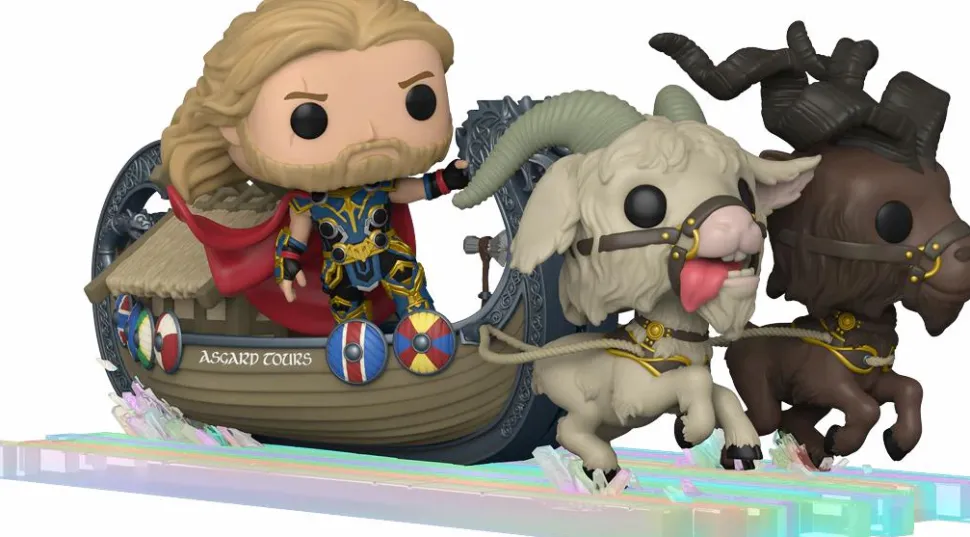 Thor 4: Love and Thunder - Thor, Toothgnasher & Toothgrinder with Goat Boat Pop Rides Vinyl Figure