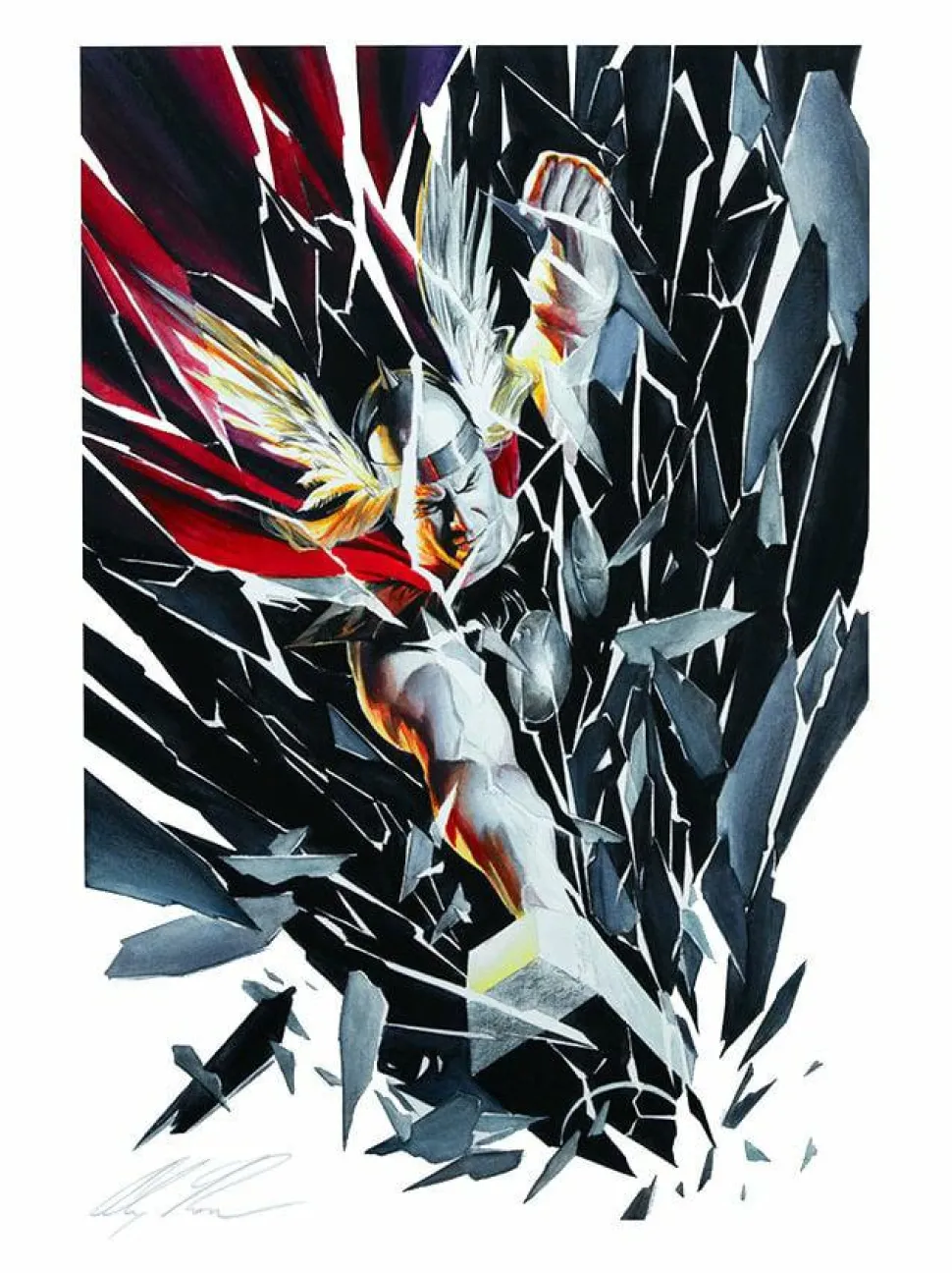 Thor - Thor: Shattered Premium Art Print by Alex Ross