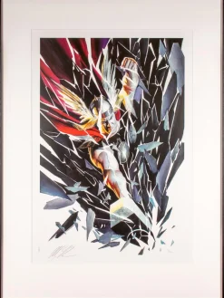 Thor - Thor: Shattered Premium Art Print by Alex Ross (Framed Black on White)