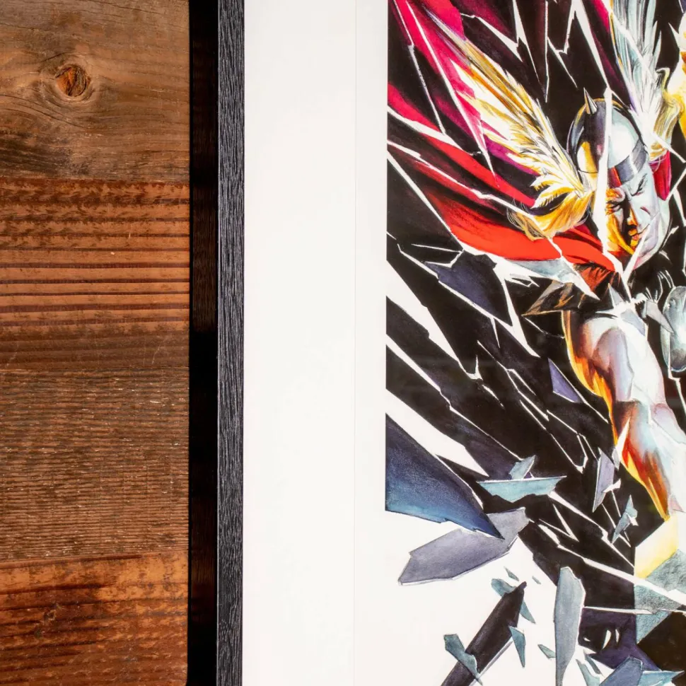Thor - Thor: Shattered Premium Art Print by Alex Ross (Framed Black on White)