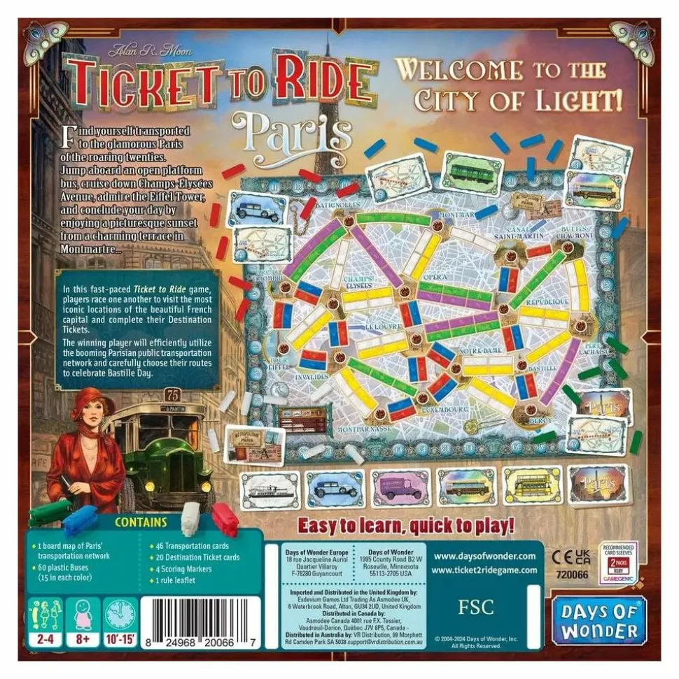Ticket to Ride - Paris Board Game