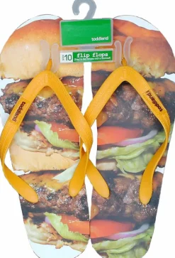 Toddland - Big Burger Flip Flop Brown