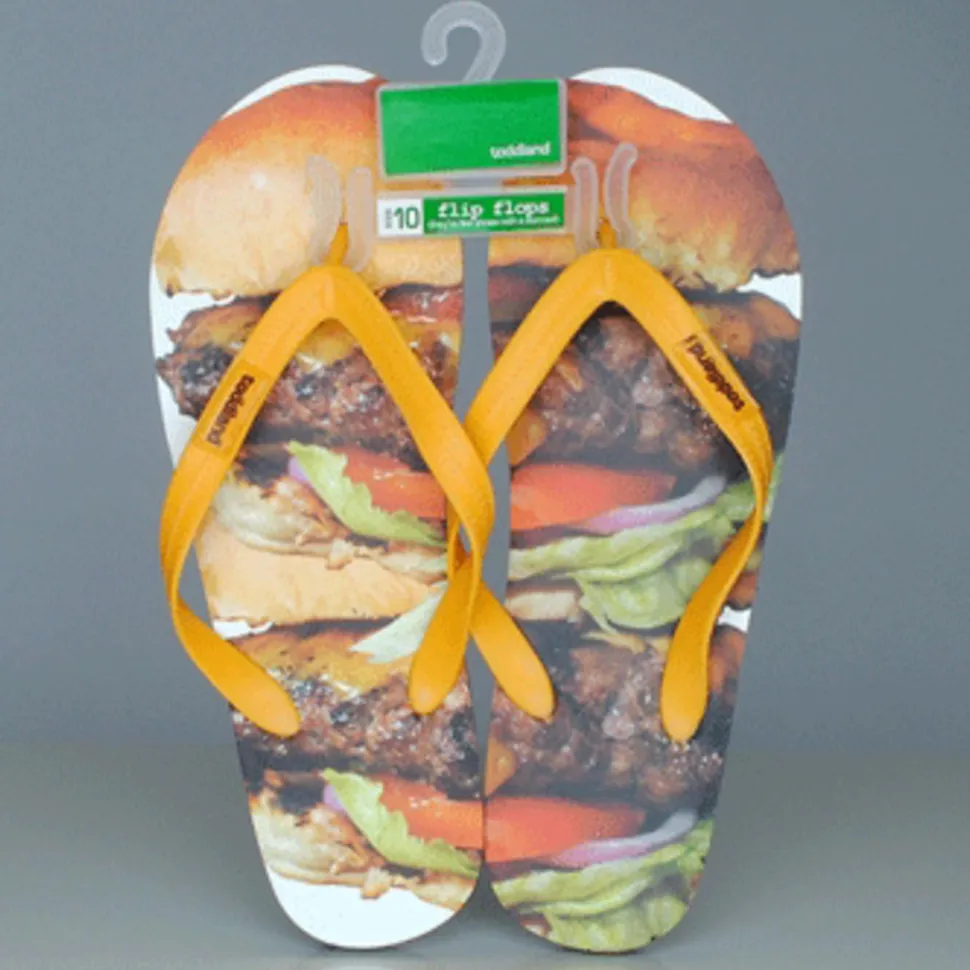 Toddland - Big Burger Flip Flop Brown
