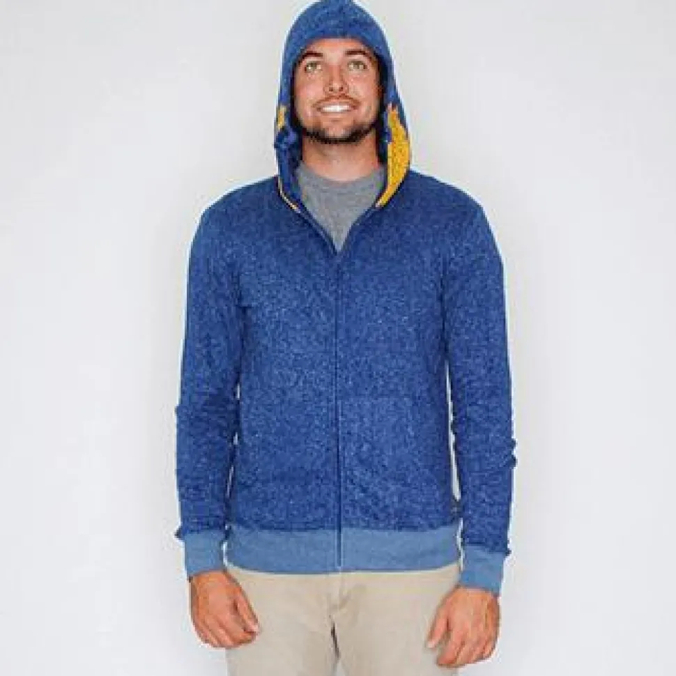 Toddland - Magnus Bearded Hoodie Blue Fleece