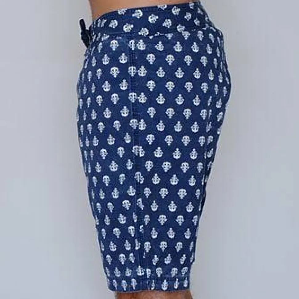 Toddland - Pipe and Anchor Swim Trunks Navy
