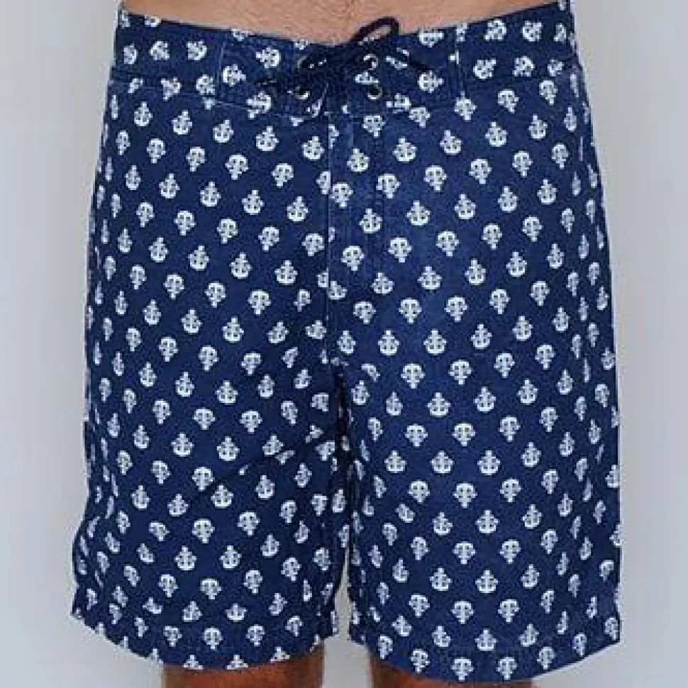 Toddland - Pipe and Anchor Swim Trunks Navy