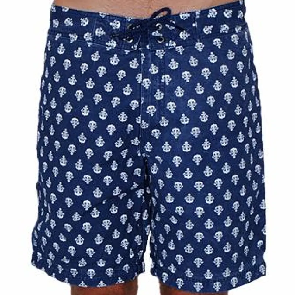 Toddland - Pipe and Anchor Swim Trunks Navy