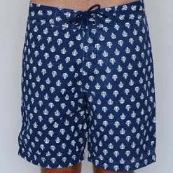 Toddland - Pipe and Anchor Swim Trunks Navy