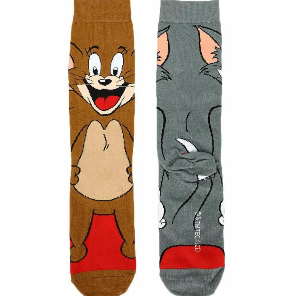 Tom and Jerry - Tom and Jerry 360 Character Men’s Crew Socks (One Size)