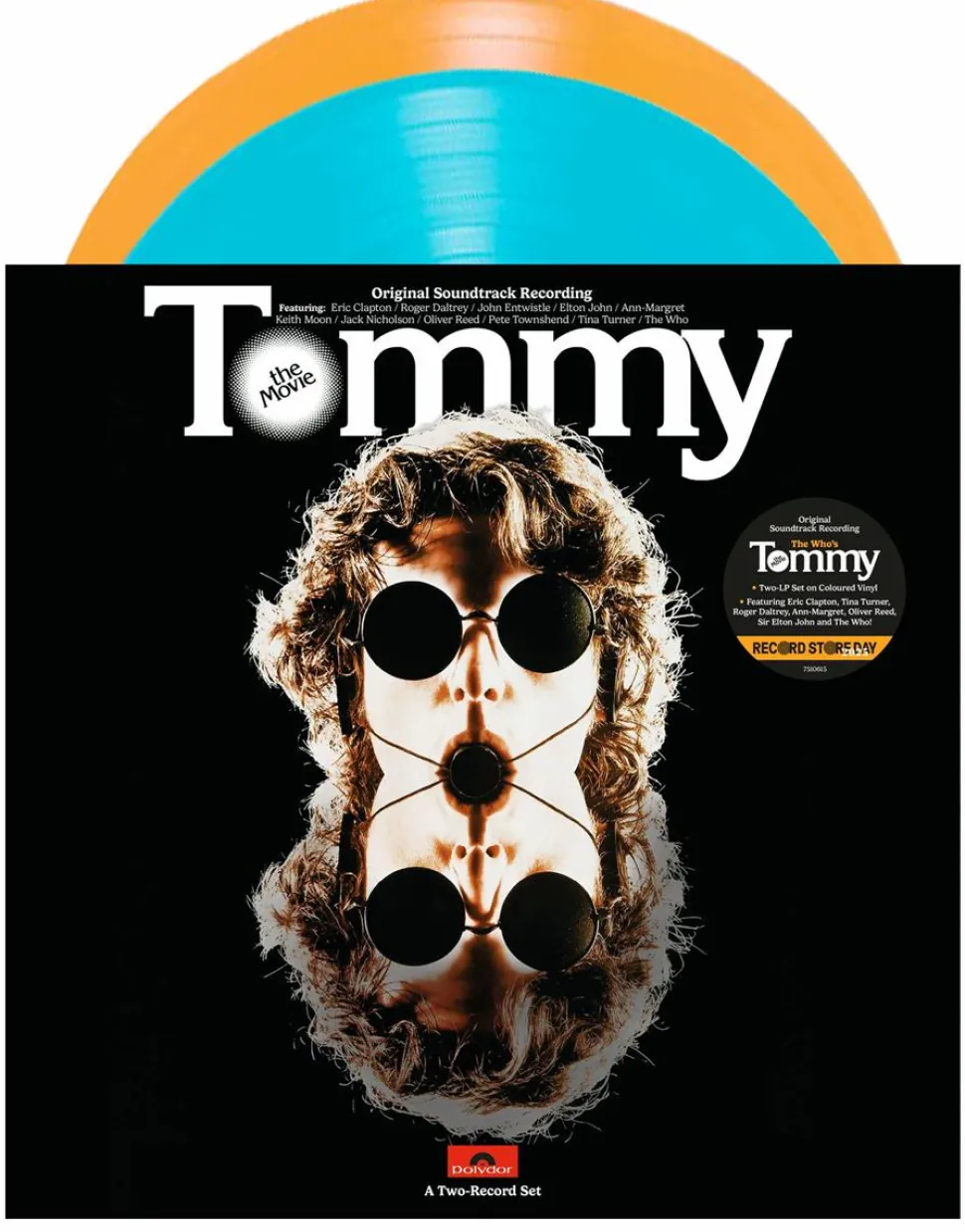 Tommy - Original Motion Picture Soundtrack by The Who & The London Symphony Orchestra 2xLP Vinyl Record (2025 Record Store Day Exclusive Orange & Blue Coloured Bio-Vinyl)
