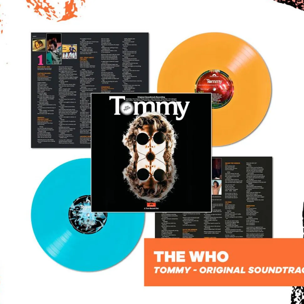 Tommy - Original Motion Picture Soundtrack by The Who & The London Symphony Orchestra 2xLP Vinyl Record (2025 Record Store Day Exclusive Orange & Blue Coloured Bio-Vinyl)