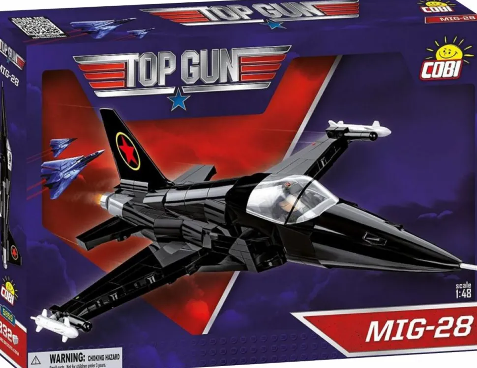 Top Gun - MiG-28 Fighter Jet 1/48th Scale Building Block Construction Set (332 Pieces)