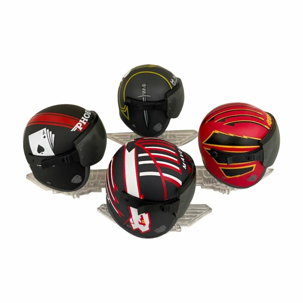 Top Gun: Maverick - Maverick, Rooster, Phoenix, and Hangman Helmets 2" PVC Prop Replica 4-Pack