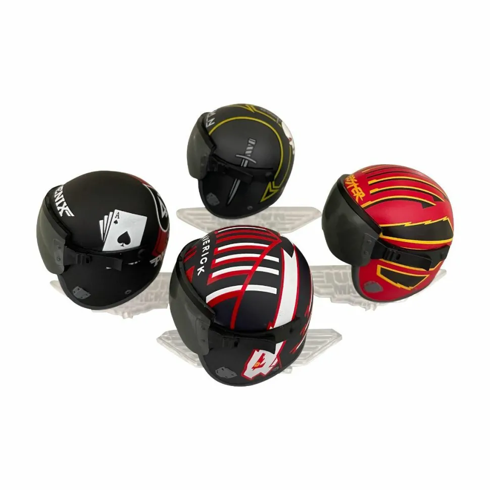 Top Gun: Maverick - Maverick, Rooster, Phoenix, and Hangman Helmets 2" PVC Prop Replica 4-Pack