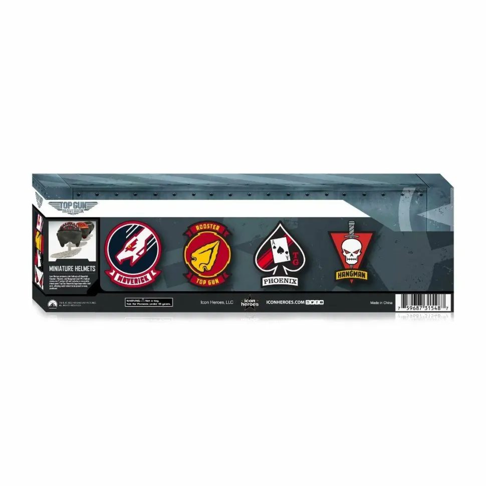 Top Gun: Maverick - Maverick, Rooster, Phoenix, and Hangman Helmets 2" PVC Prop Replica 4-Pack