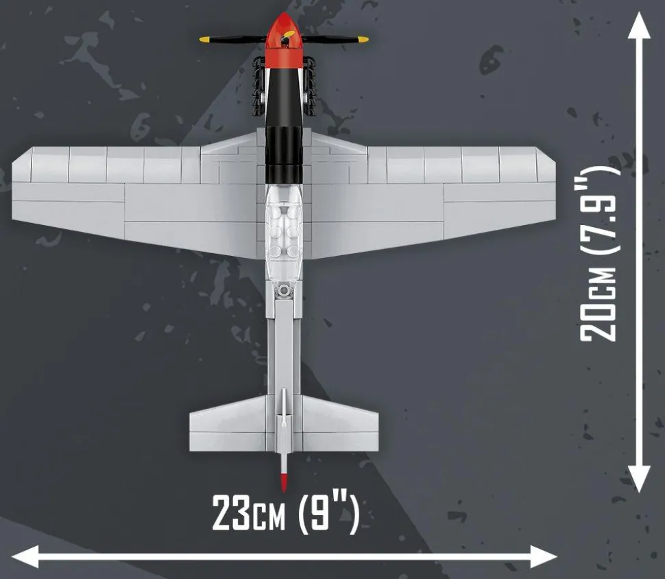 Top Gun: Maverick - North American P-51D Mustang Fighter Plane 1/48th Scale Building Block Construction Set (150 Pieces)