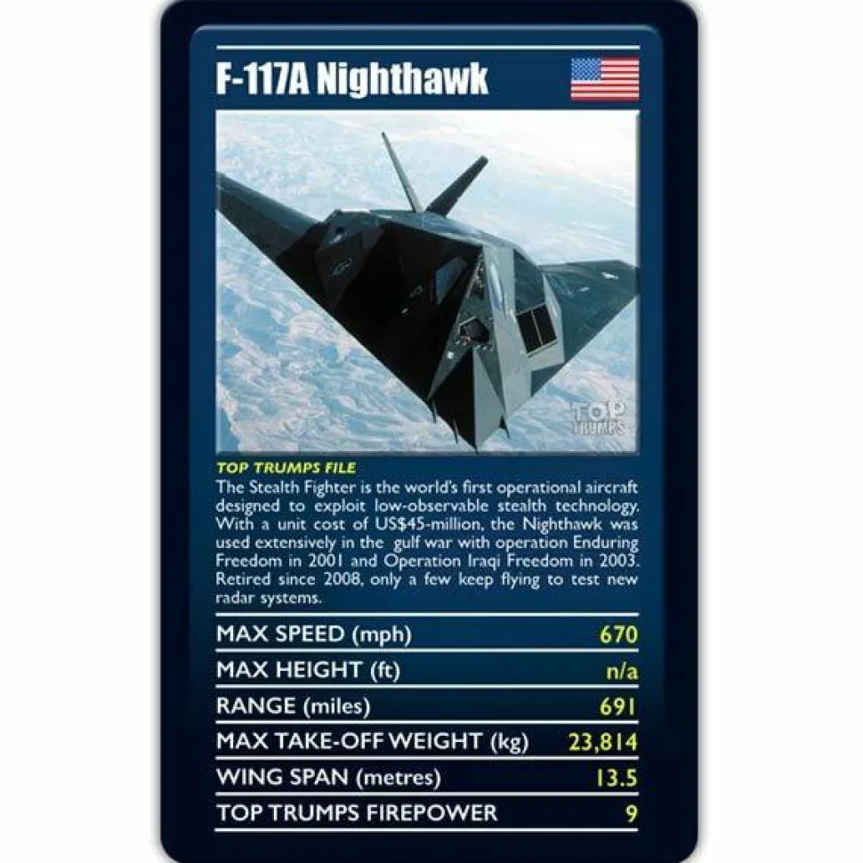 Top Trumps - Military Jets Card Game