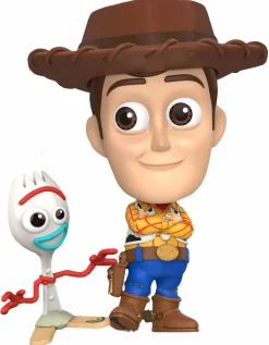 Toy Story 4 - Woody with Forky Cosbaby Hot Toys Bobble-Head Figure 2-Pack