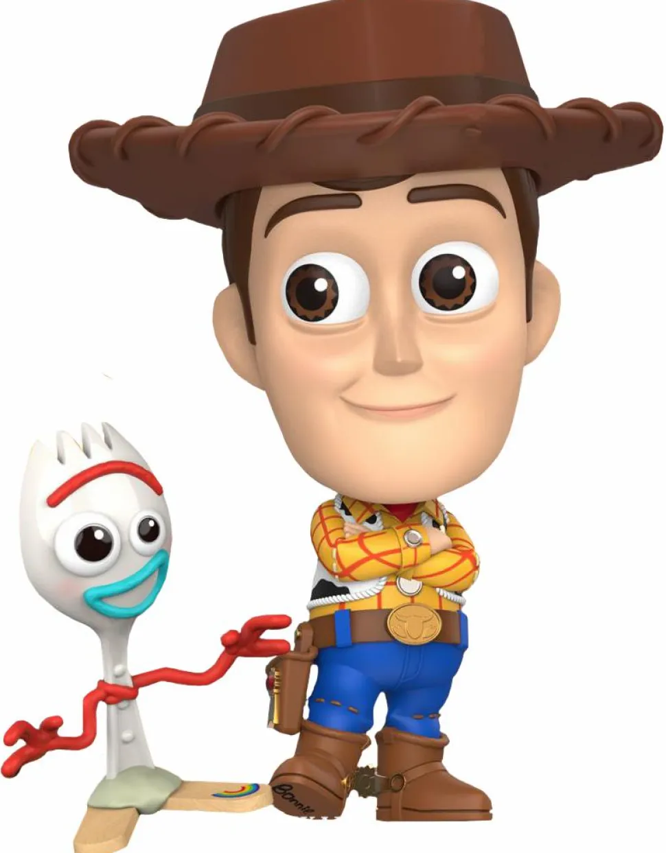 Toy Story 4 - Woody with Forky Cosbaby Hot Toys Bobble-Head Figure 2-Pack