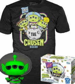 Toy Story - Alien Remix Buzz Lightyear with The Chosen Ones Tee Glow in the Dark Pop! Vinyl Figure & T-Shirt Box Set