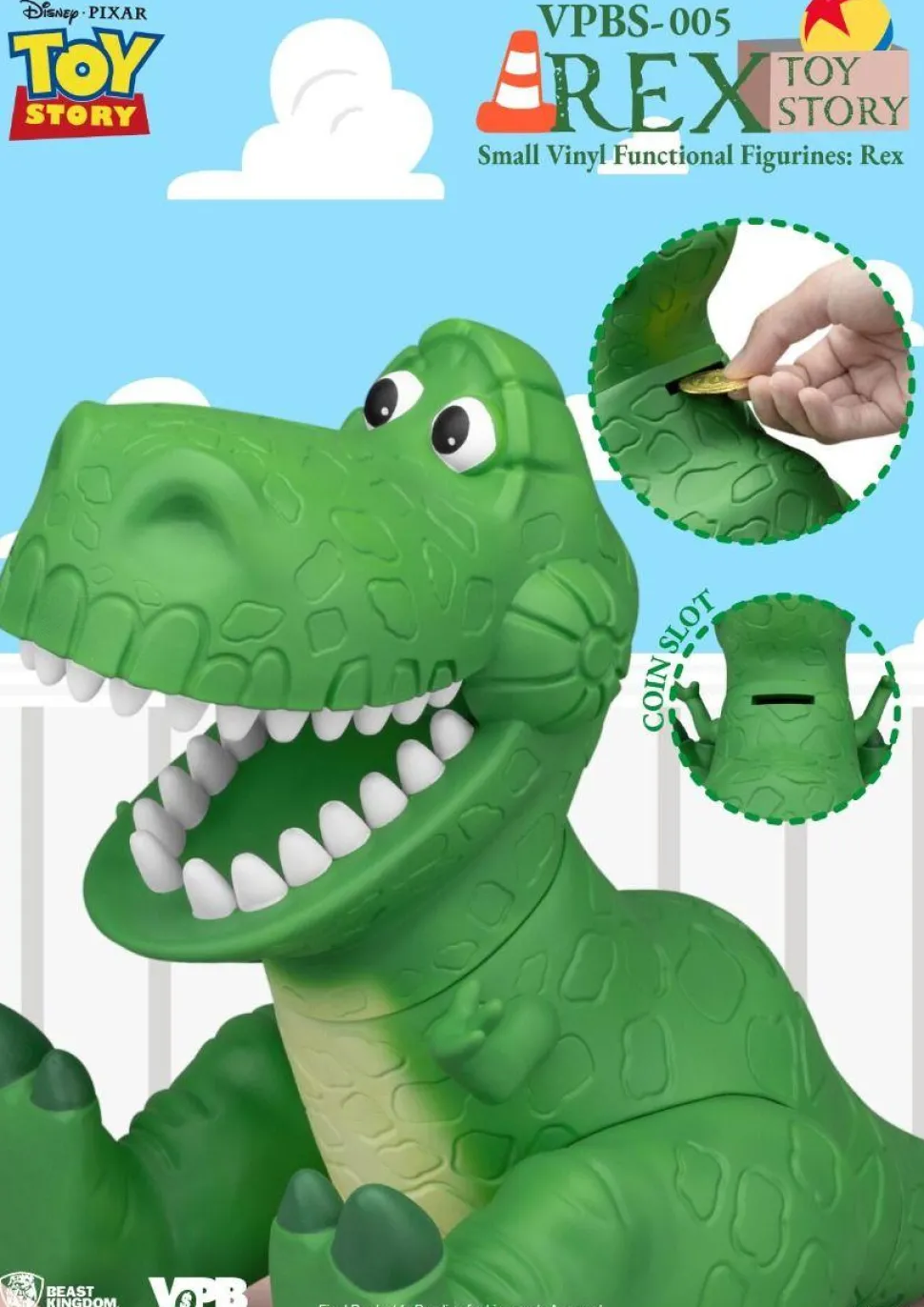 Toy Story - Rex 10" Small Vinyl Piggy Bank