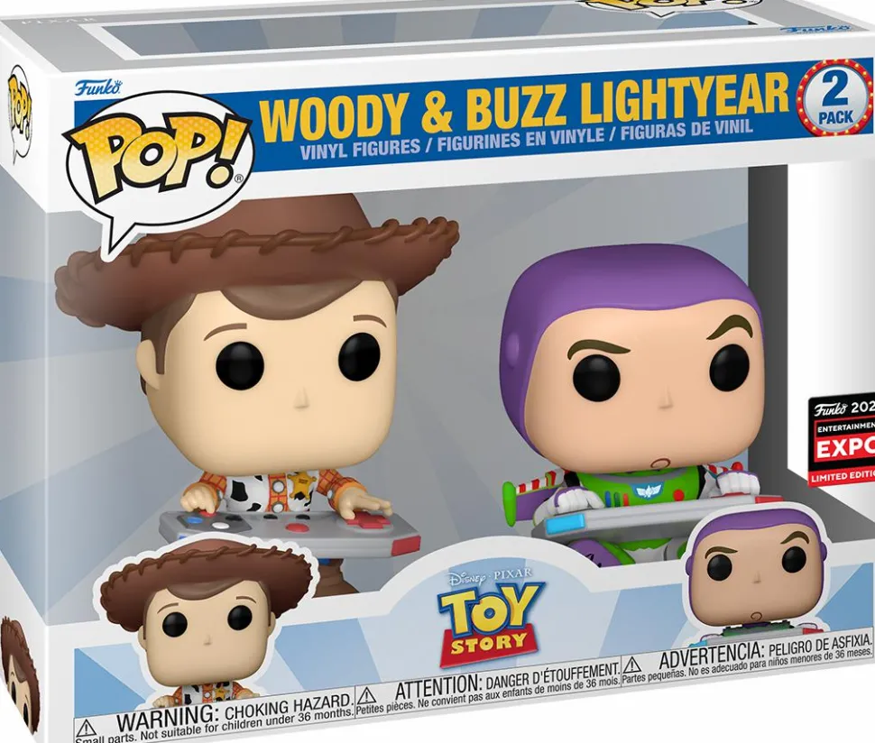 Toy Story - Woody & Buzz Lightyear Gaming Pop! Vinyl Figure 2-Pack (2024 Entertainment Expo Convention Exclusive)