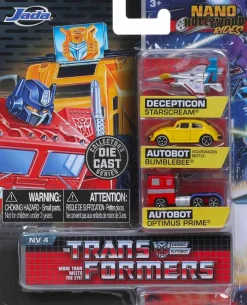 Transformers: Generation 1 - Starscream, Bumblebee & Optimus Prime Nano Hollywood Rides 1.5" Die-Cast Vehicle Replica 3-Pack