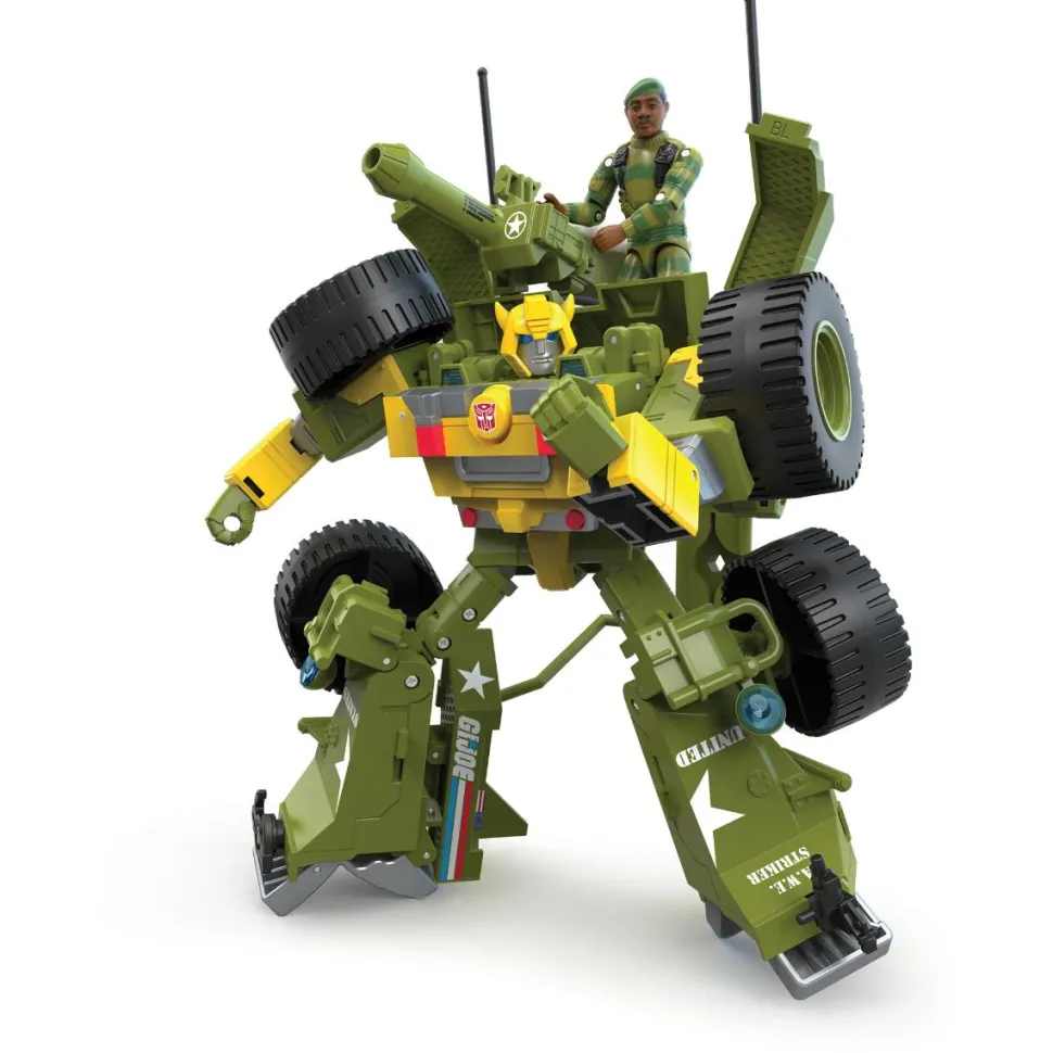 Transformers x G.I. Joe - Bumblebee A.W.E. Striker & Lonzo “Stalker” Wilkinson Collaborative Mash-Up 3.75” Scale Action Figure 2-Pack