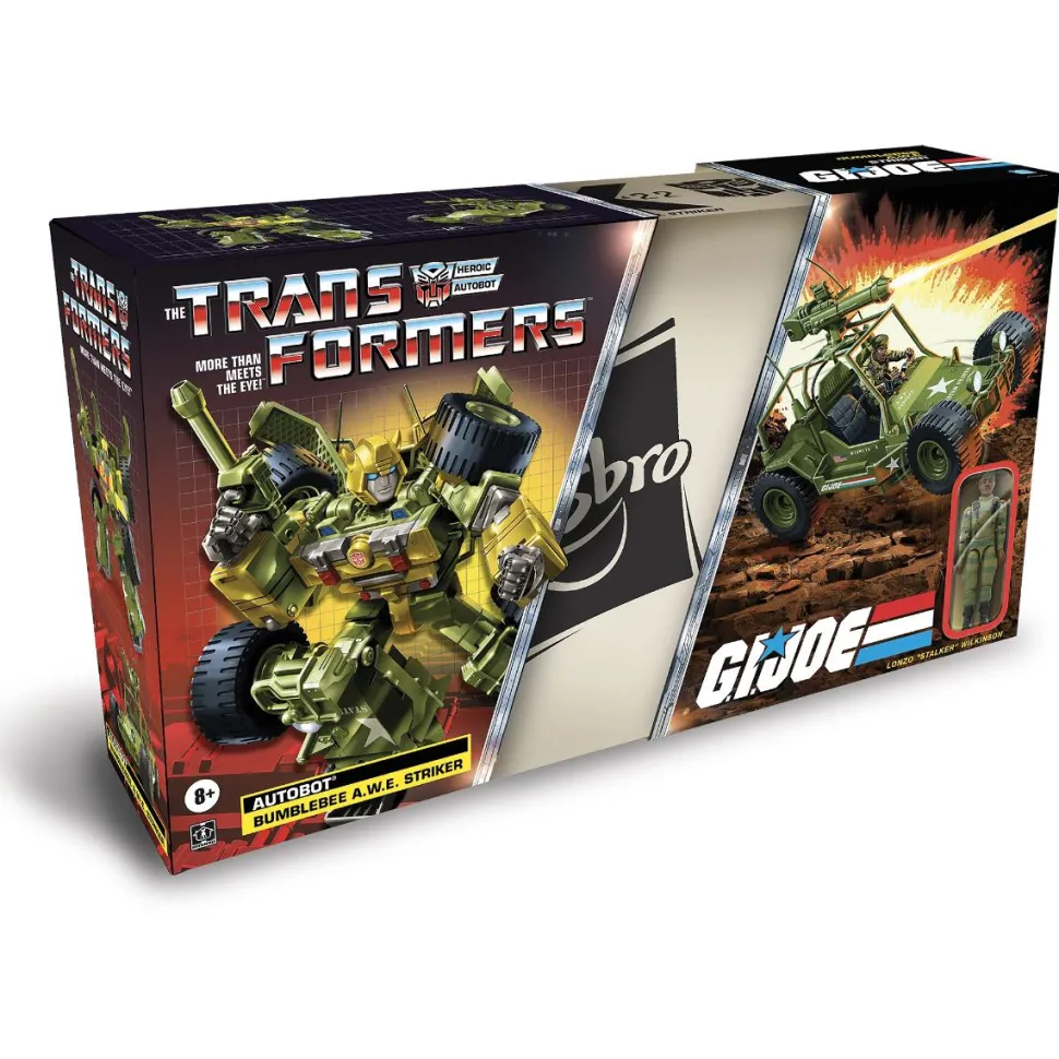 Transformers x G.I. Joe - Bumblebee A.W.E. Striker & Lonzo “Stalker” Wilkinson Collaborative Mash-Up 3.75” Scale Action Figure 2-Pack