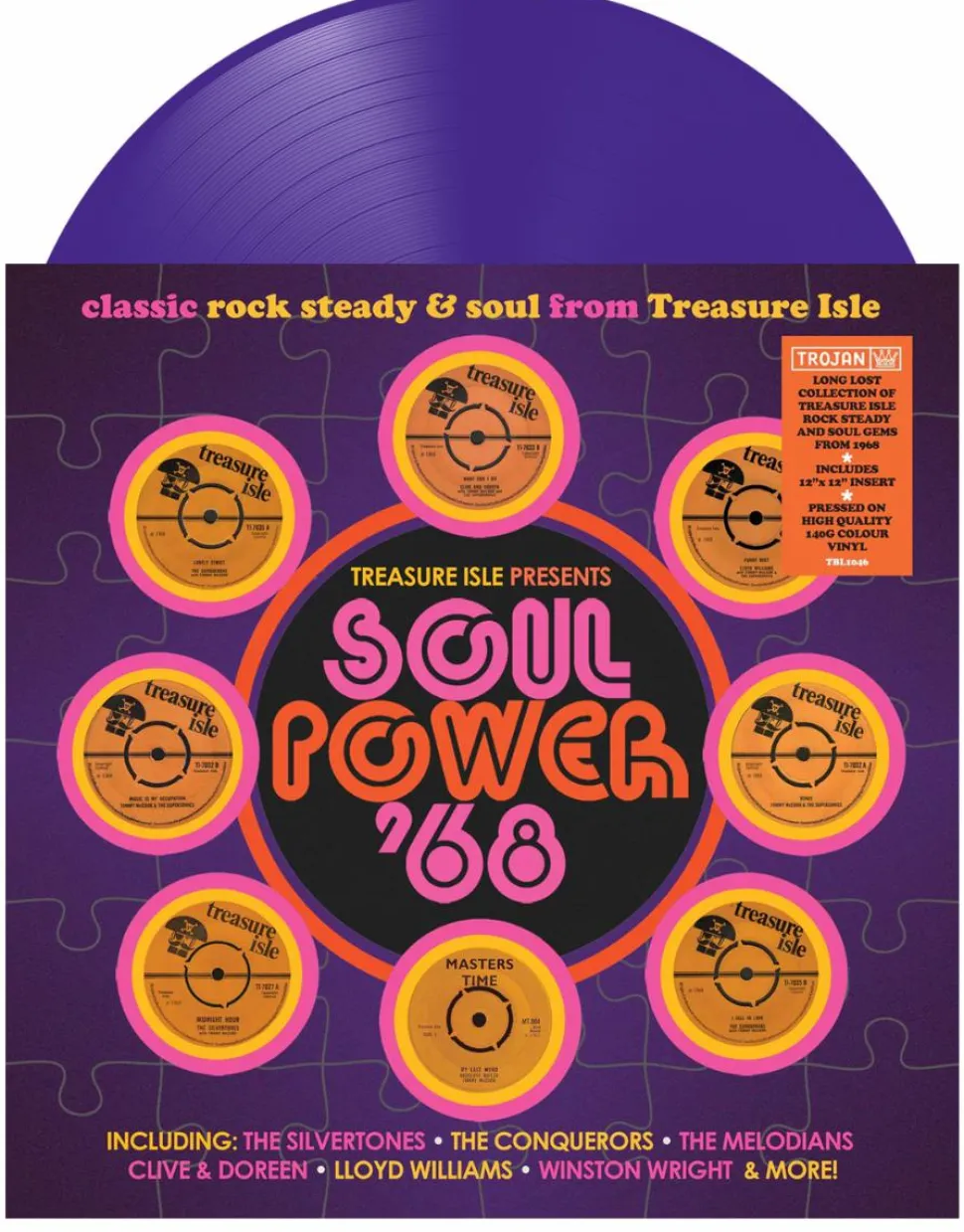Treasure Isle Presents: Soul Power '68 - A Compilation by Various Artists LP Vinyl Record (2022 Record Store Day Exclusive Purple Coloured Vinyl)