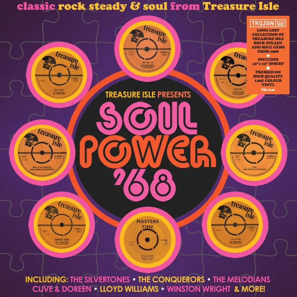 Treasure Isle Presents: Soul Power '68 - A Compilation by Various Artists LP Vinyl Record (2022 Record Store Day Exclusive Purple Coloured Vinyl)
