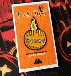 Trick 'r Treat - Flaming Jack 'o Lantern Enamel Pin