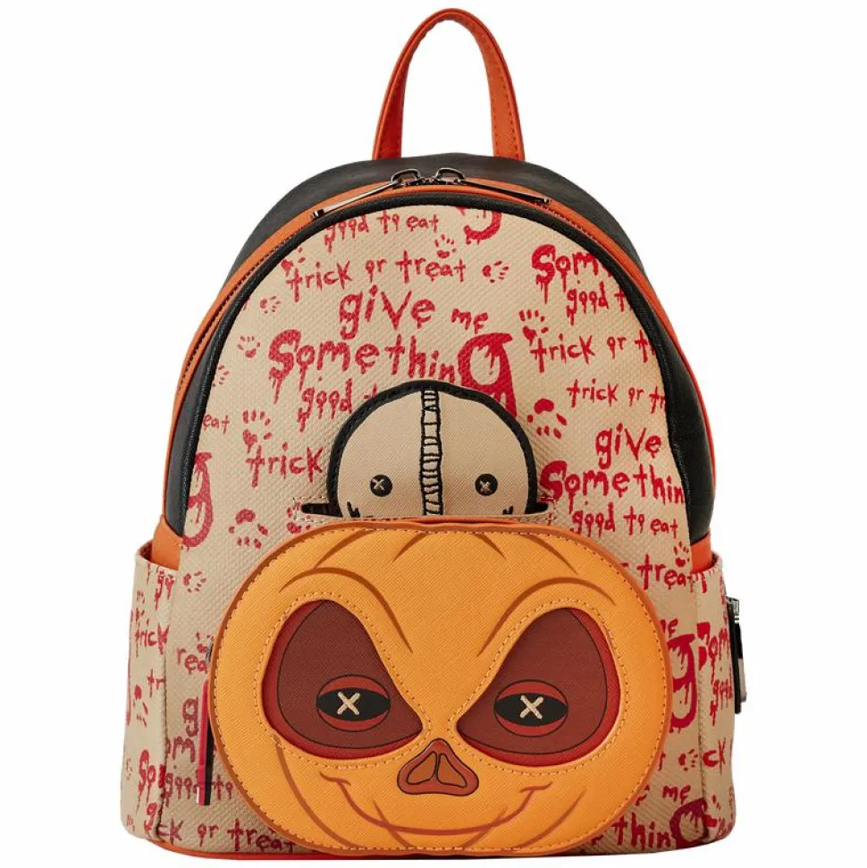 Trick 'r Treat - Sam Pumpkin 10" Faux Leather Mini Backpack