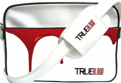 True Blood - Retro Messenger/Laptop Bag Blood Drips (White)