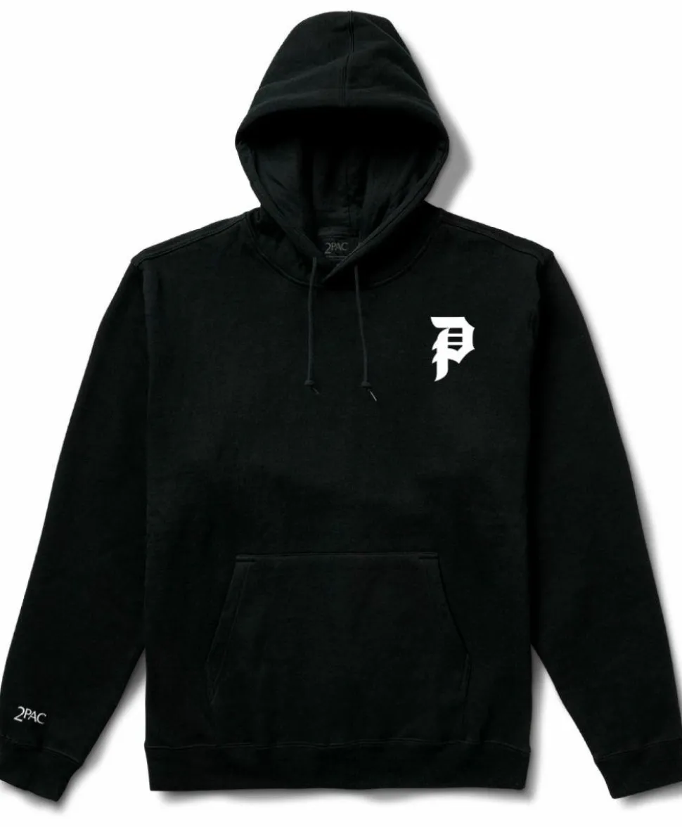 Tupac - Tupac x Primitive Smoke Black Sweatshirt Hoodie