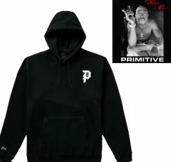 Tupac - Tupac x Primitive Smoke Black Sweatshirt Hoodie