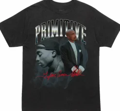 Tupac - Tupac x Primitive Legend Washed Black T-Shirt