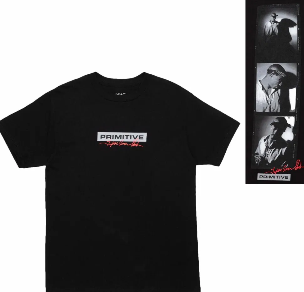 Tupac - Tupac x Primitive Shadows Black T-Shirt