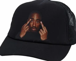 Tupac - Tupac x Primitive Icon II Black Trucker Hat (One Size)