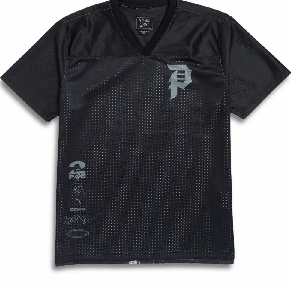 Tupac - Tupac x Primitive Icon Black Mesh Jersey