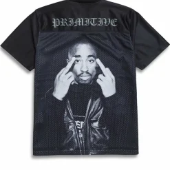 Tupac - Tupac x Primitive Icon Black Mesh Jersey