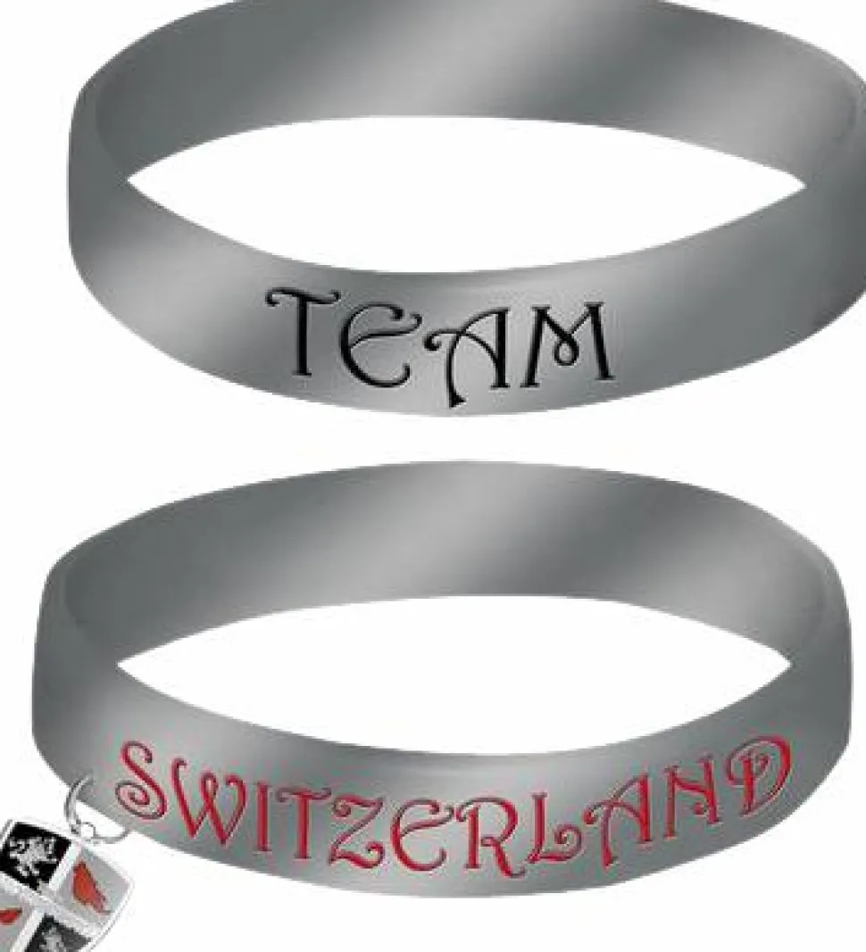 Twilight Saga: Eclipse - Team Switzerland Shield Rubber Bracelets