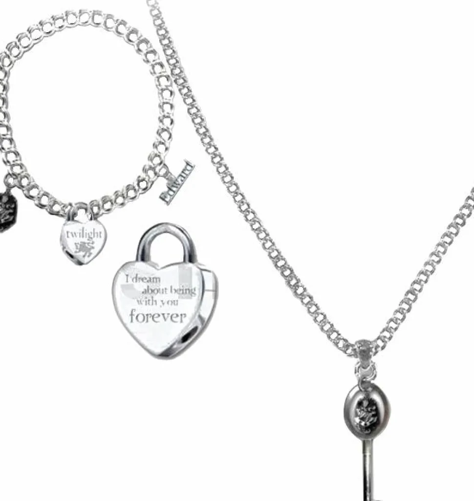 Twilight Saga: Heart Bracelet and Key Necklace Jewellery Twin Pack