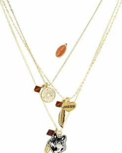 Twilight Saga: New Moon - Feather Circle Triple Chain Necklace