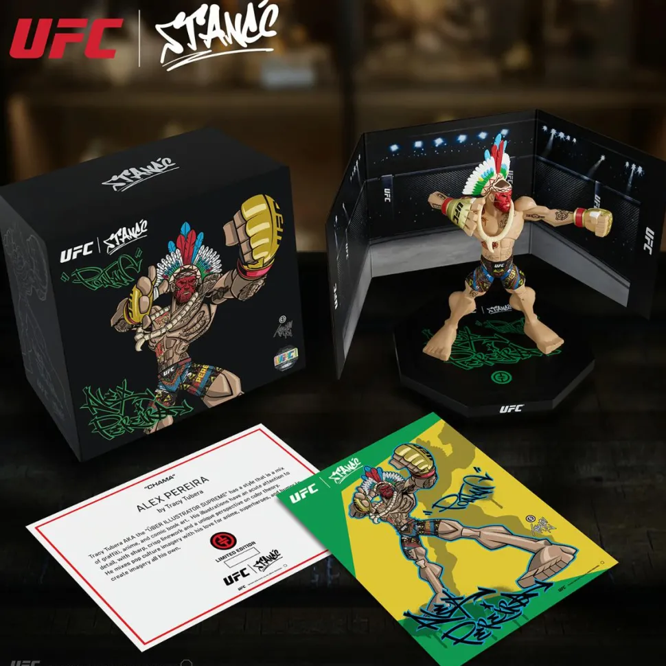 UFC - Alex Pereira Bow & Arrow Tribal Pose with Headdress Limited Edition 11" Vinyl Figure by Tracy Tubera