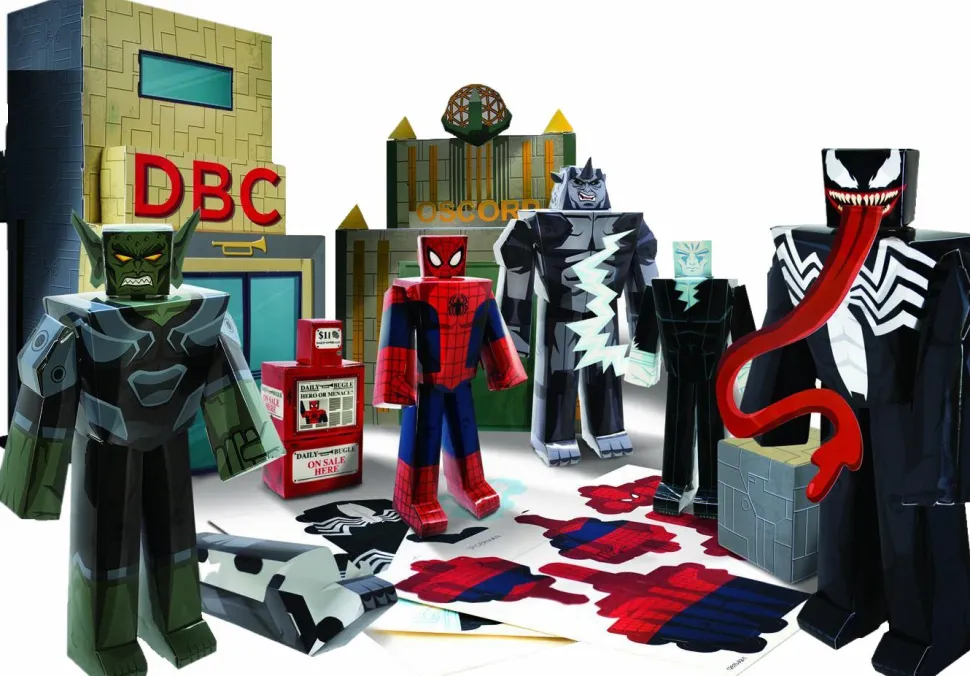 Ultimate Spider-Man - Battle at Oscorp Deluxe Papercraft Set