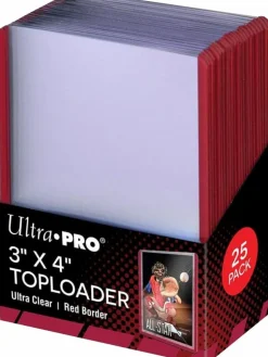 Ultra Pro - 3 x 4 35pt Red Border Toploader 25-Pack