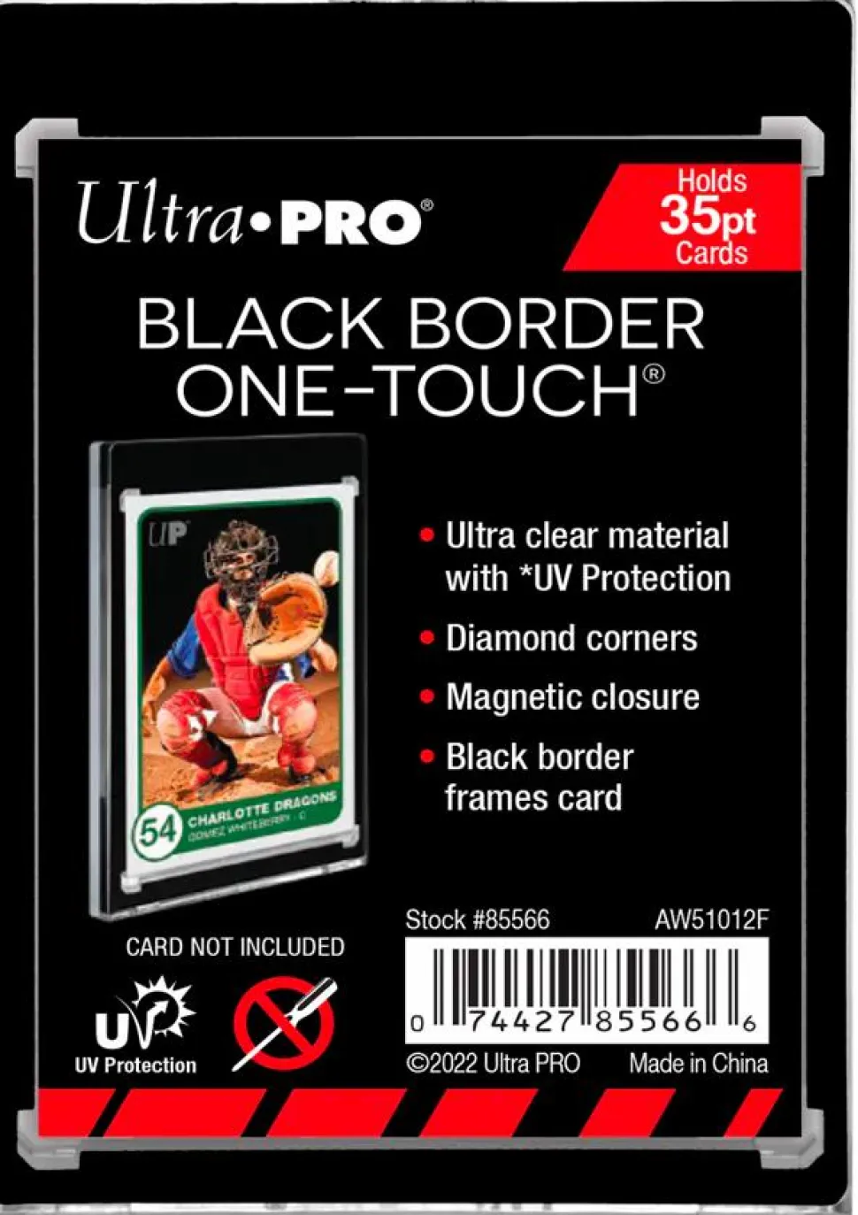 Ultra Pro - Black Border 35pt Magnetic UV One-Touch Card Holder