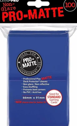 Ultra Pro - Blue Non-Glare Pro-Matte Standard Deck Protector Sleeves (100 Count)